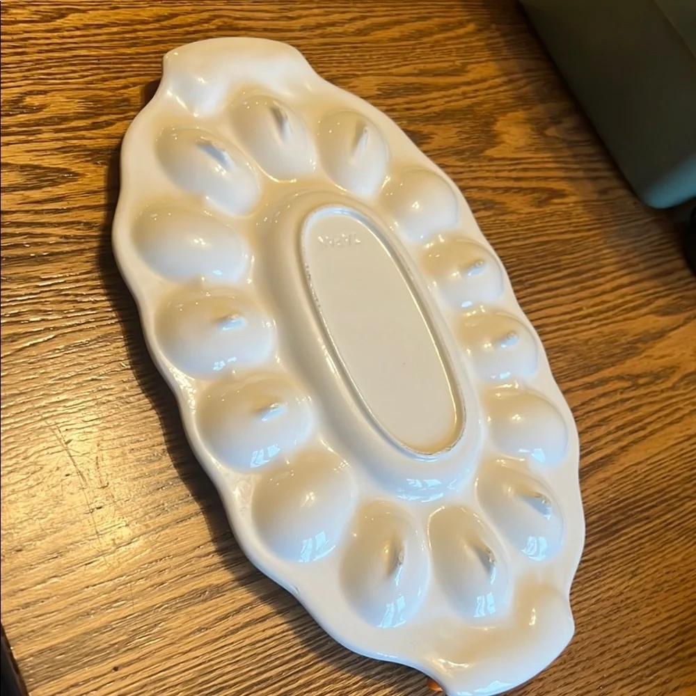 Decorative Egg Tray with Fruit and Vegetable Accents